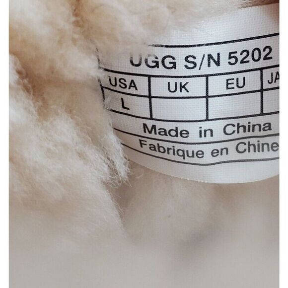 UGG Erin Boots Infant L High Top Wrap Brown Suede Sheepskin Baby Strap Booties - Picture 10 of 11